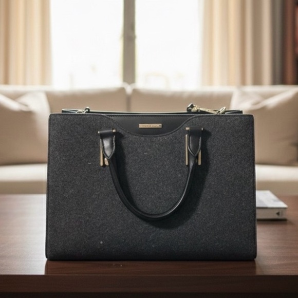 Hugo Boss Handbags - Hugo Boss Wool and Leather Tote Bag